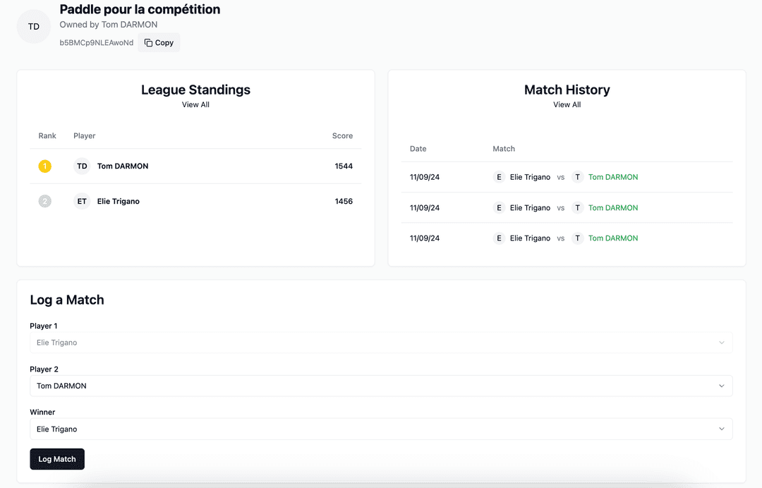 Leaguelo League Management Interface